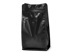 16 oz Black Coffee Bags with Degassing Valve, 25 pack| Prism Pak
