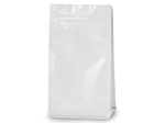 16 oz White Coffee Bags with Degassing Valve, 25 pack| Prism Pak