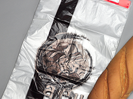 12 X 17 + 2 LP High Density Bakery Bag on Header Pack with Print 0.6 mil 2,000/cs| Prism Pak
