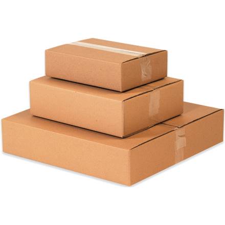 10 x 10 x 4" Flat Corrugated Boxes| Prism Pak