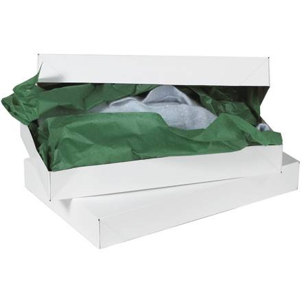 15 x 9 1/2 x 2" White Apparel Boxes| Prism Pak