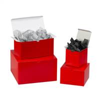 4 x 4 x 4" Holiday Red Gift Boxes| Prism Pak