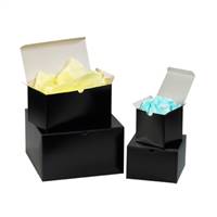 6 x 4 1/2 x 4 1/2" Black Gloss Gift Boxes| Prism Pak