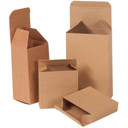 1 1/2 x 1 1/4 x 2" Kraft Reverse Tuck Folding Cartons| Prism Pak