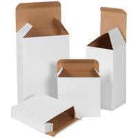 3 x 2 1/2 x 4" White Reverse Tuck Folding Cartons| Prism Pak