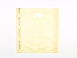 12 X 3 X 18 Beige High Density Polyethylene Merchandise Bag with Die Cut Handle 0.7 mil 500/cs| Prism Pak