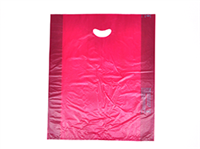 12 X 3 X 18 Burgundy High Density Polyethylene Merchandise Bag with Die Cut Handle 0.7 mil 500/cs| Prism Pak