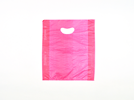 12 X 3 X 18 Red High Density Polyethylene Merchandise Bag with Die Cut Handle 0.7 mil 500/cs| Prism Pak