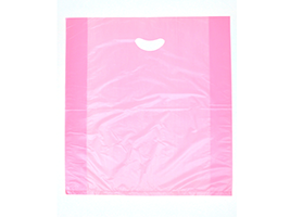 12 X 3 X 18 Rose High Density Polyethylene Merchandise Bag with Die Cut Handle 0.7 mil 500/cs| Prism Pak