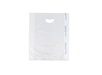 13 X 3 X 21 White High Density Polyethylene Merchandise Bag with Die Cut Handle 0.7 mil 500/cs| Prism Pak
