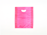 16 X 4 X 24 Red High Density Polyethylene Merchandise Bag with Die Cut Handle 0.7 mil 500/cs| Prism Pak