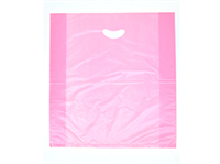 16 X 4 X 24 Rose High Density Polyethylene Merchandise Bag with Die Cut Handle 0.7 mil 500/cs| Prism Pak