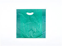 16 X 4 X 24 Teal Green High Density Polyethylene Merchandise Bag with Die Cut Handle 0.7 mil 500/cs| Prism Pak