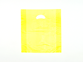 16 X 4 X 24 Yellow High Density Polyethylene Merchandise Bag with Die Cut Handle 0.7 mil 500/cs| Prism Pak