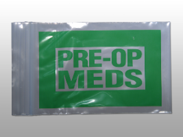 Green Pre-Op Meds Bag - Seal Top Reclosable 4 X 6 2 mil 1,000/cs| Prism Pak