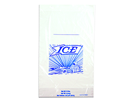 12 X 19 + 4 BG + 1 1/2 LP Printed 10 lb. Ice Bag on Header -- use with Ice Bagger 1.25 mil 1,000/cs| Prism Pak