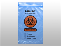 Blue Tint Reclosable 3-Wall Specimen Transfer Bag (Biohazard) 6 X 9 2 mil 1,000/cs| Prism Pak