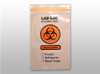 Orange Tint Reclosable 3-Wall Specimen Transfer Bag (Biohazard) 6 X 9 2 mil 1,000/cs| Prism Pak
