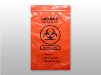 Red Opaque Reclosable 3-Wall Specimen Transfer Bag (Biohazard) 6 X 9 2 mil 1,000/cs| Prism Pak