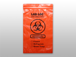 Red Opaque Reclosable 3-Wall Specimen Transfer Bag (Biohazard) 6 X 9 2 mil 1,000/cs| Prism Pak