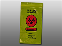 Yellow Tint Reclosable 3-Wall Specimen Transfer Bag (Biohazard) 6 X 9 2 mil 1,000/cs| Prism Pak