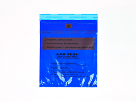 Specimen Bags Lab Seal Tamper-Evident with Removable Biohazard Symbol - Blue Tint| Prism Pak