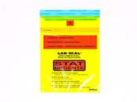 Specimen Bags Lab Seal Tamper-Evident with Removable Biohazard Symbol - Yellow Tint Printed "STAT"| Prism Pak