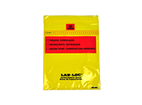 Lab-LocÃ‚Â® Specimen Bags with Removable Biohazard Symbol - Yellow Tint 6 X 9 1.75 mil 1,000/cs| Prism Pak
