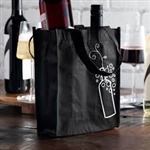 Non-Woven Polypropylene Bag -- Two Bottle Wine Bag  7 X 3 3/4 X 9 1/4 + 3 3/4 BG600/cs| Prism Pak