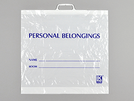 White Opaque Personal Belongings Bag with Snap Handle| Prism Pak