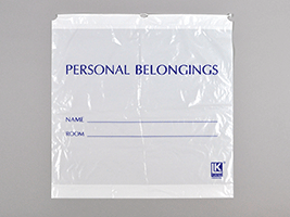 White Opaque Personal Belongings Bag with Cordstring Closure| Prism Pak