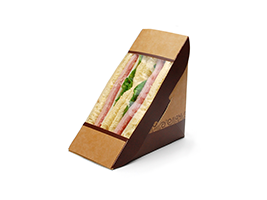 #ReadyFresh COMPOSTA Kraft Sandwich Pack with Window| Prism Pak