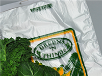 17 X 18 + 6 BG + 1 1/2 LP High Density Polyethylene Wicketed Vented Greens Bag with Print 0.6 mil 1,000/cs| Prism Pak